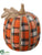 Plaid Pumpkin - Orange - Pack of 6