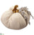 Rhinestone Linen Pumpkin - Beige Silver - Pack of 6