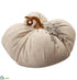 Silk Plants Direct Rhinestone Linen Pumpkin - Beige Silver - Pack of 6