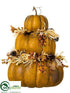 Silk Plants Direct Stacking Pumpkin - Toffee Brown - Pack of 1