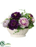 Silk Plants Direct Ranunculus, Fern - Lavender Purple - Pack of 1