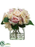 Silk Plants Direct Hydrangea, Rose - Fuchsia Pink - Pack of 1