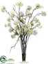 Silk Plants Direct Cherry Blossom - White - Pack of 1