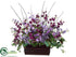 Silk Plants Direct Sweetpea, Prunus, Berry, Fern - Eggplant Lavender - Pack of 1