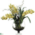 Silk Plants Direct Cymbidium Orchid - Green - Pack of 1