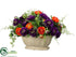 Silk Plants Direct Ranunculus, Fern - Purple Orange - Pack of 1