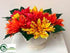 Silk Plants Direct Dahlia - Flame Yellow - Pack of 6