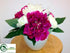 Silk Plants Direct Peony, Ranunculus - Cream Fuchsia - Pack of 6