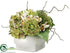 Silk Plants Direct Sunflower, Hydrangea, Cymbidium Orchid - Green Cream - Pack of 1