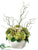 Sunflower, Hydrangea, Twig - Green Cream - Pack of 1