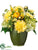 Dahlia, Hydrangea, Freesia - Yellow Green - Pack of 1