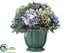 Silk Plants Direct Hydrangea, Sedum, Sage - Green Gray - Pack of 1