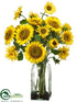 Silk Plants Direct Sunflower - Yellow - Pack of 1
