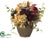 Rose, Hydrangea, Echeveria - Mustard Burgundy - Pack of 1
