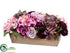 Silk Plants Direct Hydrangea, Rose, Skimmia - Lavender Burgundy - Pack of 1