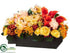 Silk Plants Direct Peony, Protea, Ranunculus, Calla Lily - Orange Yellow - Pack of 1