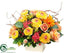 Silk Plants Direct Hydrangea, Ranunculus, Mum - Yellow Red - Pack of 1