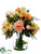 Rose, Peony, Allium - Salmon Green - Pack of 1