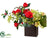 Hydrangea, Cymbidium Orchid - Green Red - Pack of 1