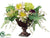 Dahlia, Ranunculus, Fern - Burgundy Green - Pack of 1