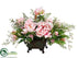 Silk Plants Direct Peony, Berry, Fern - Pink Two Tone - Pack of 1