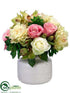 Silk Plants Direct Peony, Rose, Cymbidium Orchid - Green Rose - Pack of 1