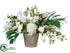 Silk Plants Direct Hydrangea, Blossom, Rose, Daisy, Tulip - Cream White - Pack of 1