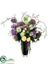 Silk Plants Direct Rose, Allium, Lilac, Snowball - Purple Lavender - Pack of 1