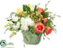Silk Plants Direct Hydrangea, Rose, Freesia, Tulip - Peach Blue - Pack of 1