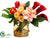 Peony, Calla Lily, Tulip, Rose - Flame Salmon - Pack of 1