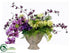 Silk Plants Direct Phalaenopsis Orchid, Ranunculus, Cymbidium Orchid - Purple Green - Pack of 1