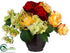 Silk Plants Direct Hydrangea, Rose, Protea - Yellow Green - Pack of 1