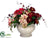 Hydrangea, Rose, Ranunculus - Burgundy Ivory - Pack of 1