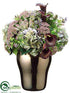 Silk Plants Direct Calla Lily, Hydrangea, Queen Anne's Lace - Purple Lavender - Pack of 1