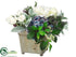 Silk Plants Direct Hydrangea, Tulip, Artichoke - White Green - Pack of 1