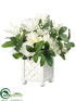 Silk Plants Direct Rose, Peony, Michelia - White Cream - Pack of 1
