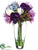 Anemone, Hydrangea, Rose, Berry - Purple Blue - Pack of 1