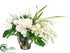 Silk Plants Direct Larkspur, Peony, Rose - Cream White - Pack of 1