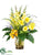 Gladiolus, Tulip, Rose, Bells of Ireland - Yellow Orange - Pack of 1