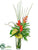 Heliconia, Anthurium, Bamboo - Orange Green - Pack of 1