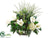 Magnolia, Hydrangea, Meadow Flower - White Green - Pack of 1