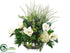 Silk Plants Direct Magnolia, Hydrangea, Meadow Flower - White Green - Pack of 1