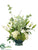 Hydrangea, Tulip, Lily Bud - Green White - Pack of 1