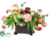 Silk Plants Direct Calla Lily, Peony, Rose - Eggplant Salmon - Pack of 1