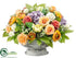 Silk Plants Direct Ranunculus, Hydrangea, Rose, Snowball - Apricot Lavender - Pack of 1
