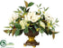 Silk Plants Direct Magnolia, Hydrangea, Eucalyptus - Cream White - Pack of 1
