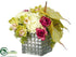 Silk Plants Direct Hydrangea, Rose, Anthurium - Beauty Green - Pack of 1