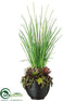 Silk Plants Direct Echeveria, Succulent, Yucca - Burgundy Green - Pack of 1