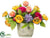 Ranunculus, Rose, Daisy - Orange Burgundy - Pack of 1