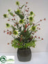Silk Plants Direct Coneflower, Daisy, Baby's Breath - Brick Green - Pack of 1
